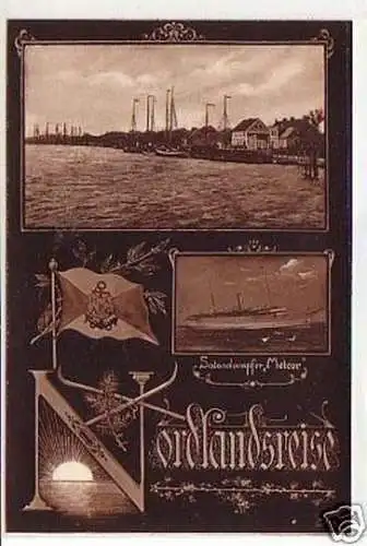 21872 Ak Norlandsreise Salondampfer "Meteor" um 1910