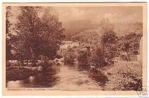 17338 Ak Elsterpartie mit dem Tauchlitzer Felsenkeller