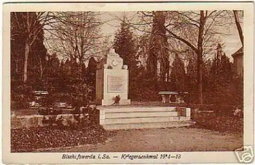 16044 AK Bischofswerda i. Sachsen Kriegerdenkmal 1933