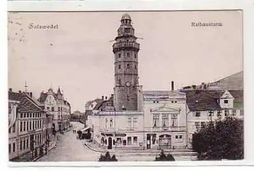 39412 Ak Salzwedel Rathausturm 1914