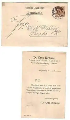 30496 Reklame Ak Magdeburg Drogerie Groß Handlung 1899