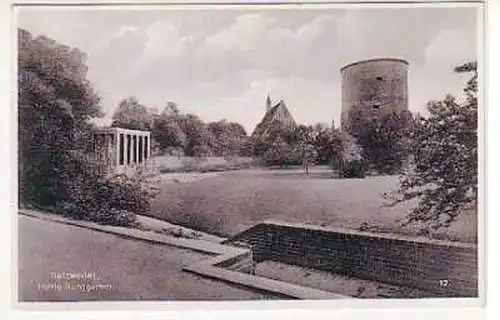 38525 Ak Salzwedel Partie Burggarten 1934