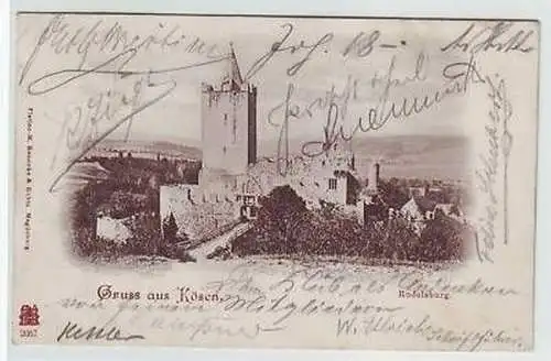44451 Ak Gruß aus Kösen mit Rudelsburg 1901