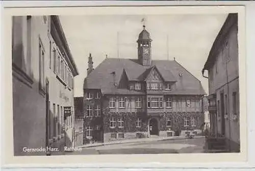 43548 Ak Gernrode Harz Rathaus 1957