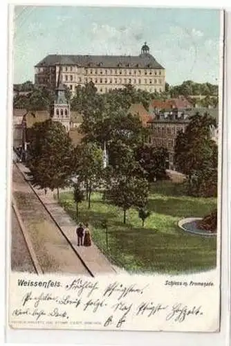 56347 Ak Weissenfels Schloss mit Promenade 1908