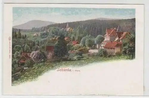 48736 Ak Schierke im Harz Totalansicht um 1900