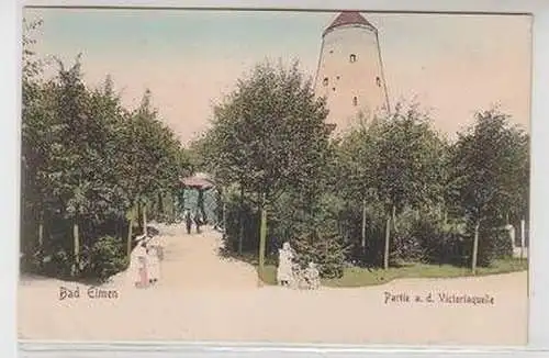 55784 Ak Bad Elmen Partie an der Victoriaquelle 1907