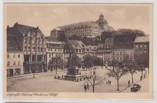 24282 Ak Weissenfels Blick auf Markt und Schloß um 1940