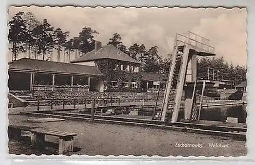 62138 Ak Zschornewitz Waldbad echte Fotografie um 1950
