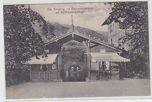 35757 Ak Der Eingang zur Barbarossahöhle am Kyffhäusergebirge 1913