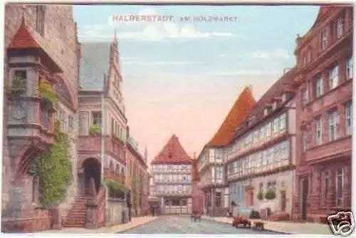 29204 Ak Halberstadt am Holzmarkt um 1920