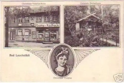 18361 Ak Bad Lauchstädt Goethe Kaufhaus um 1920