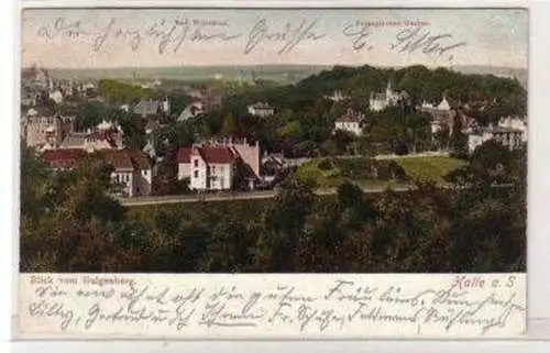 47565 Ak Halle a.d. Saale Blick vom Galgenberg 1907