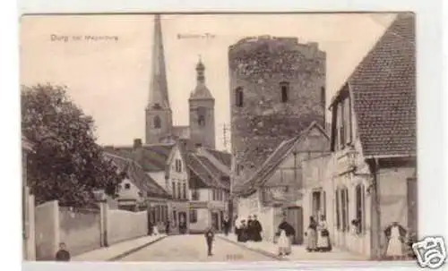 32174 Ak Burg bei Magdeburg Berliner Tor um 1910