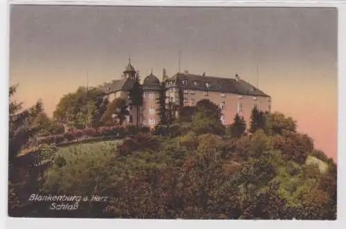 95077 Ak Blankenburg-Harz - Blick zum Schloss auf dem Kalkberg