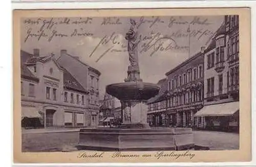 52699 Ak Stendal Brunnen am Sperlingsberg um 1920