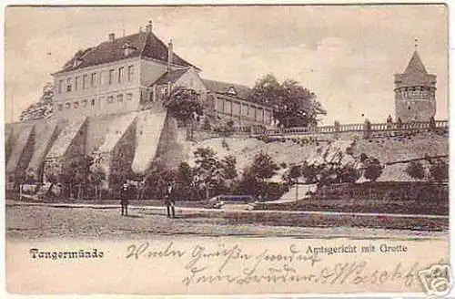 10334 Ak Tangermünde Amtsgericht mit Grotte 1906