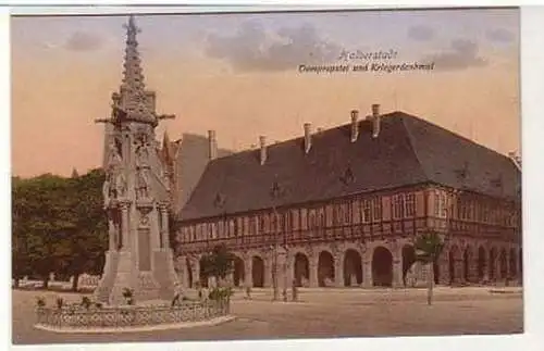 36446 Ak Halberstadt Domprobstei & Kriegerdenkmal 1920