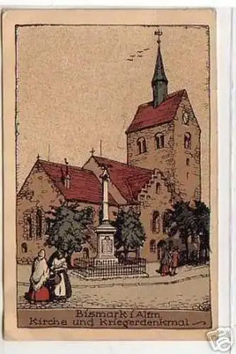 17515 Künstler Ak Bismarck in der Altmark 1922