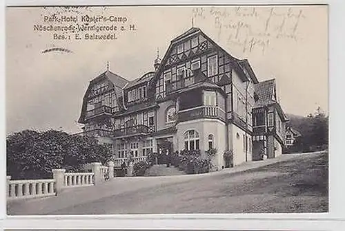 65318 Ak Nöschenrode Wernigerode a.H. Park Hotel Küster´s Camp 1913