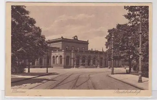 85966 Ak Dessau Staatsbahnhof 1921