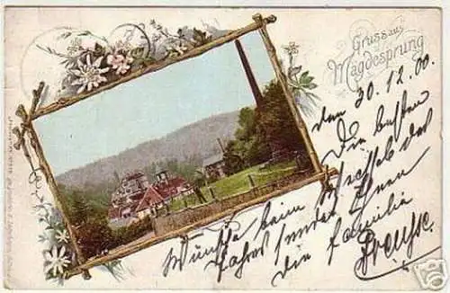 10409 Ak Gruß aus Mägdesprung im Harz 1900