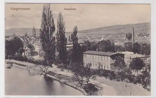 92590 Feldpost Ak Sangerhausen Dreierteich 1916