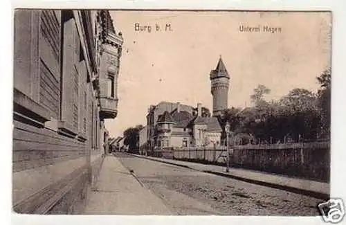 32996 Feldpost Ak Burg bei Magdeburg unterm Hagen 1914