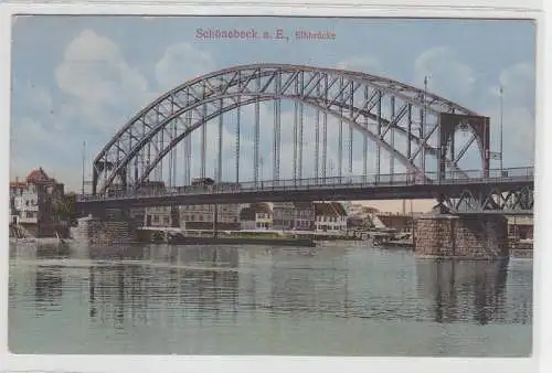 56529 Ak Schönebeck an der Elbe Elbbrücke 1918