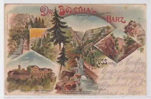 30541 Mehrbild AK Das Bodethal die grossartigsten Felspartien im Harz 1900