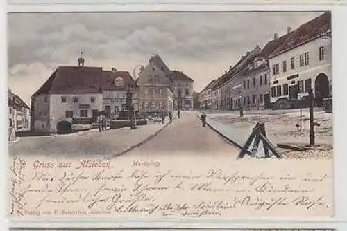 43279 Ak Gruß aus Alsleben Marktplatz 1903