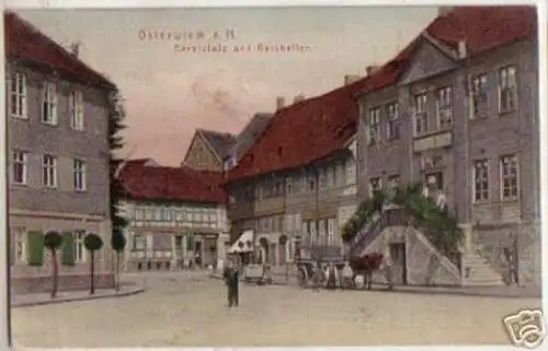 13168 Ak Osterwieck am Harz Marktplatz Ratskeller 1907