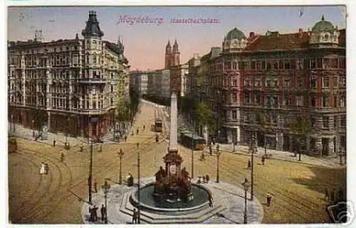 10821 Feldpost Ak Magdeburg Hasselbachplatz 1916