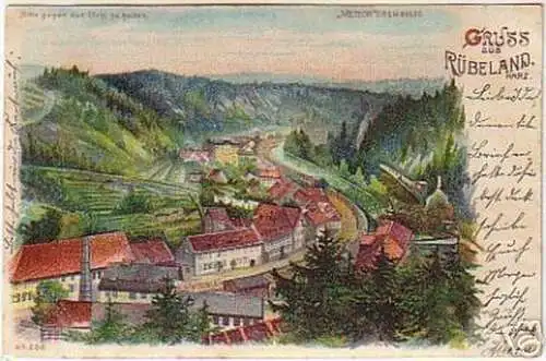 05015 Patent Ak Gruß aus Rübeland Harz 1899