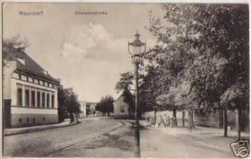 14265 Ak Neundorf Güstenerstrasse um 1920