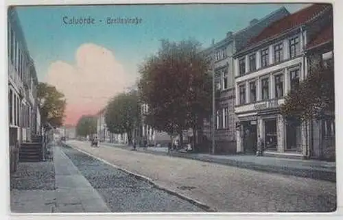 57058 Ak Calvörde Breitestrasse mit Geschäften 1930