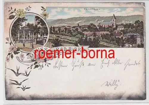 74214 Ak Lithografie Gruss aus Bad Bibra 1898