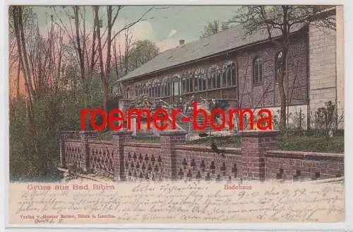 75053 Ak Gruss aus Bad Bibra Badehaus 1904