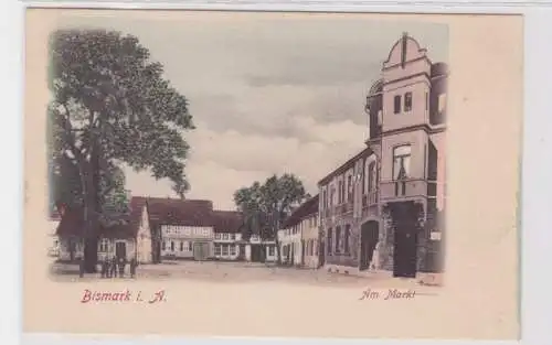 93777 Ak Bismarck i.A. am Markt um 1900