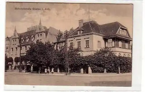 42940 Feldpost Ak Güsten in Anhalt Bahnhofstrasse 1917