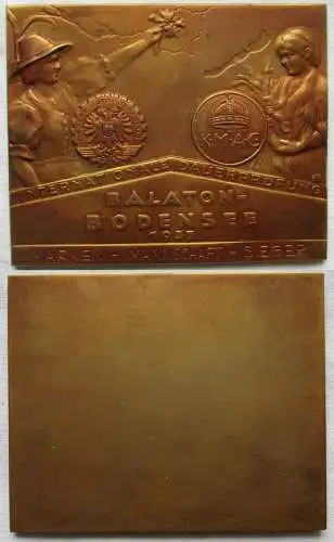 rare Plakette Internationale Dauerprüfung Balaton-Bodensee 1937 Sieger (148791)