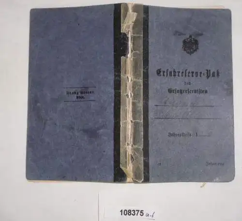 Militärpaß des Ersatzreservisten 1. Weltkrieg