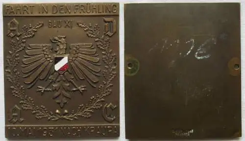 Bronze Plakette Fahrt in den Frühling nach Kraupa 10.Mai 1931 (163287)