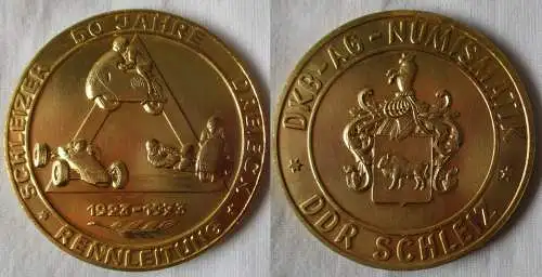 DDR Medaille 50 Jahre Schleizer Dreieck Rennleitung DKB AG Numismatik (140342)
