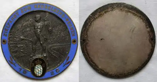 AC Bayern Bronze Automobil Plakette Zielfahrt zum Kesselberg Rennen 1928(164792)