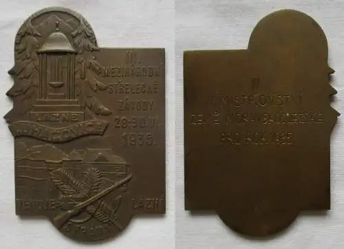 Bronze Plakette 3.mezinárodní střelecké závody Lázně Luhačovice 1935 (106138)