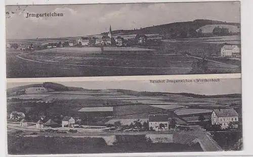 47523 Feldpost Ak Mehrbild Irmgarteichen - Bahnhof Irmgarteichen-Wethenbach 1918