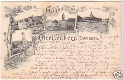 21846 Mehrbild Ak Gruß aus Greifenberg in Pommern 1897