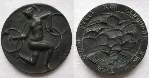 Teilnehmermedaille XVII. Olympiade Rom 1960 signiert Bertoni Milano (161196)