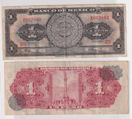 1 Peso Banknote Mexiko 10.V.1967 (166306)
